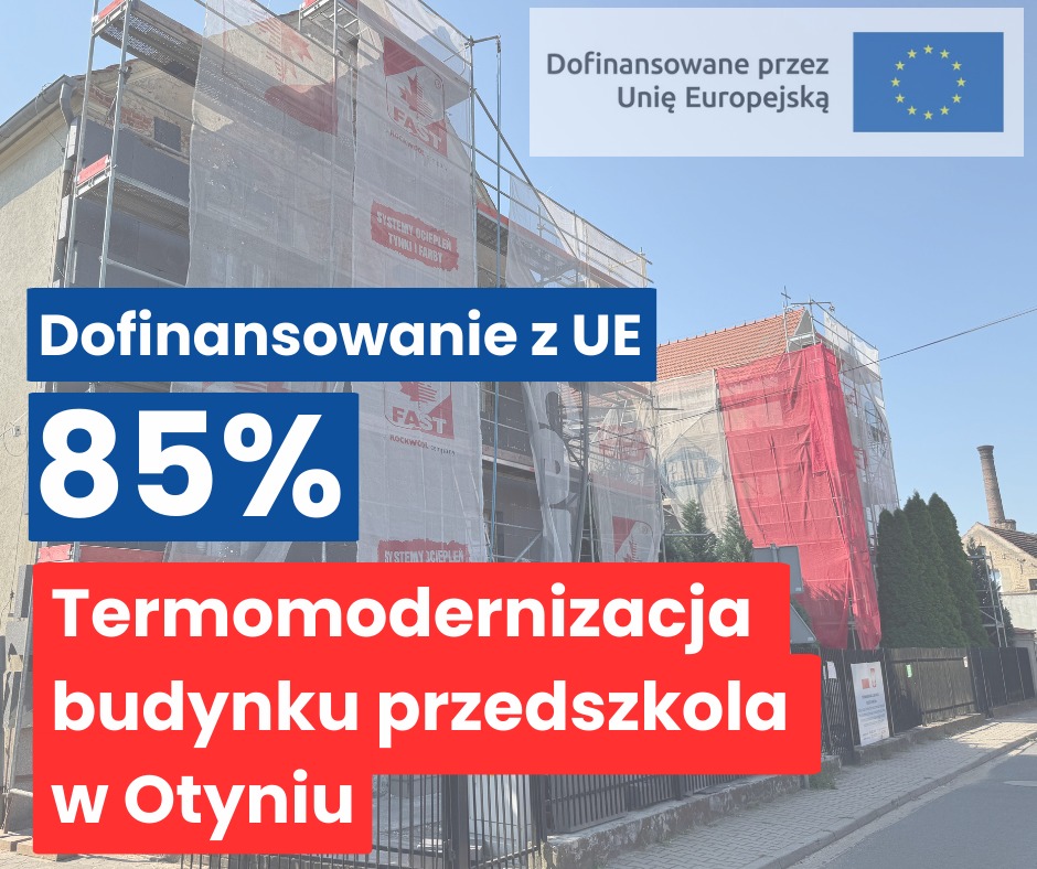 Ilustracja do informacji: Prace termomodernizacyjne w Przedszkolu w Otyniu idą pełną parą!