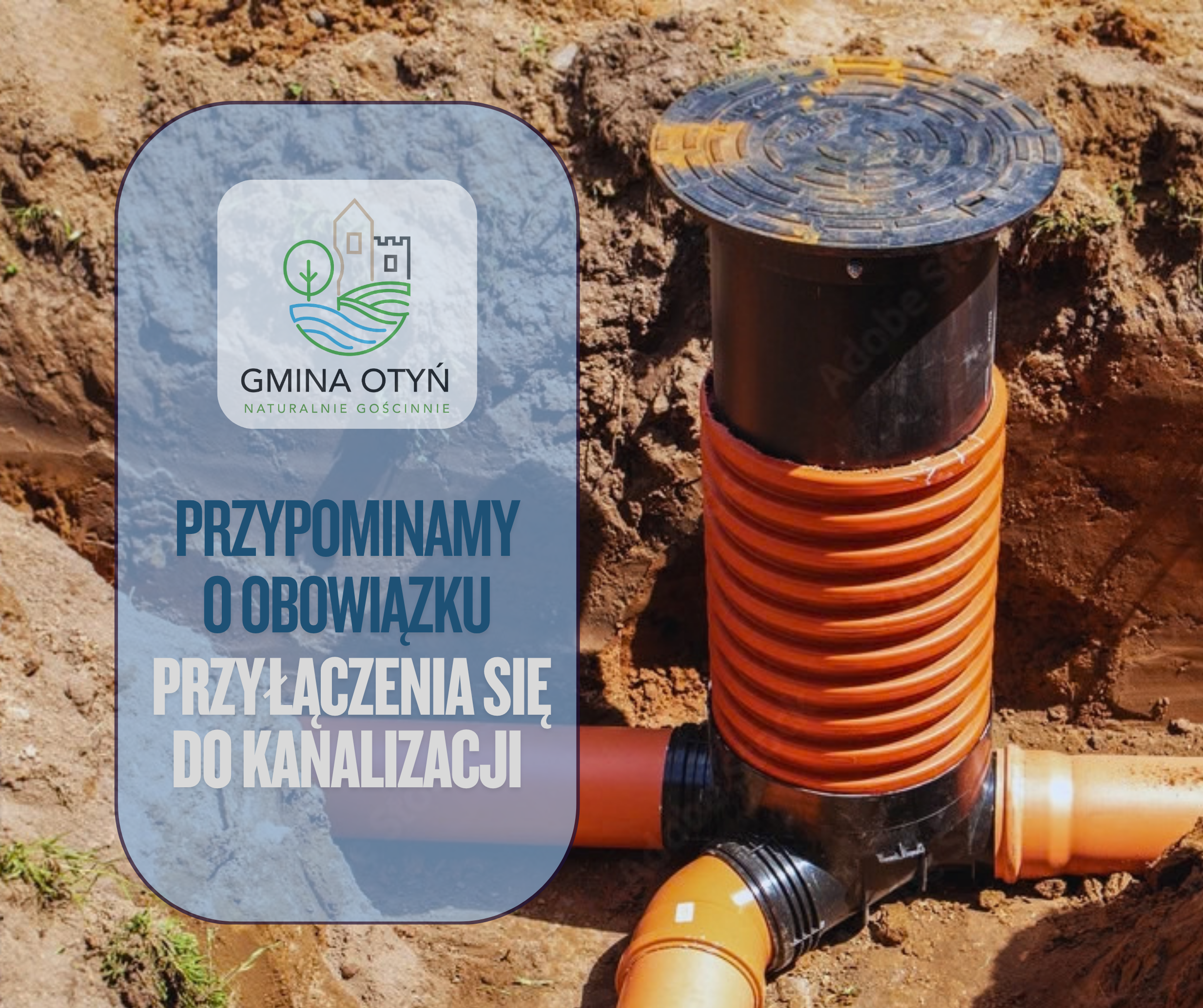 Ilustracja do informacji: Mieszkańcy Niedoradza, przypominamy o obowiązku przyłączenia nieruchomości do sieci kanalizacyjnej!