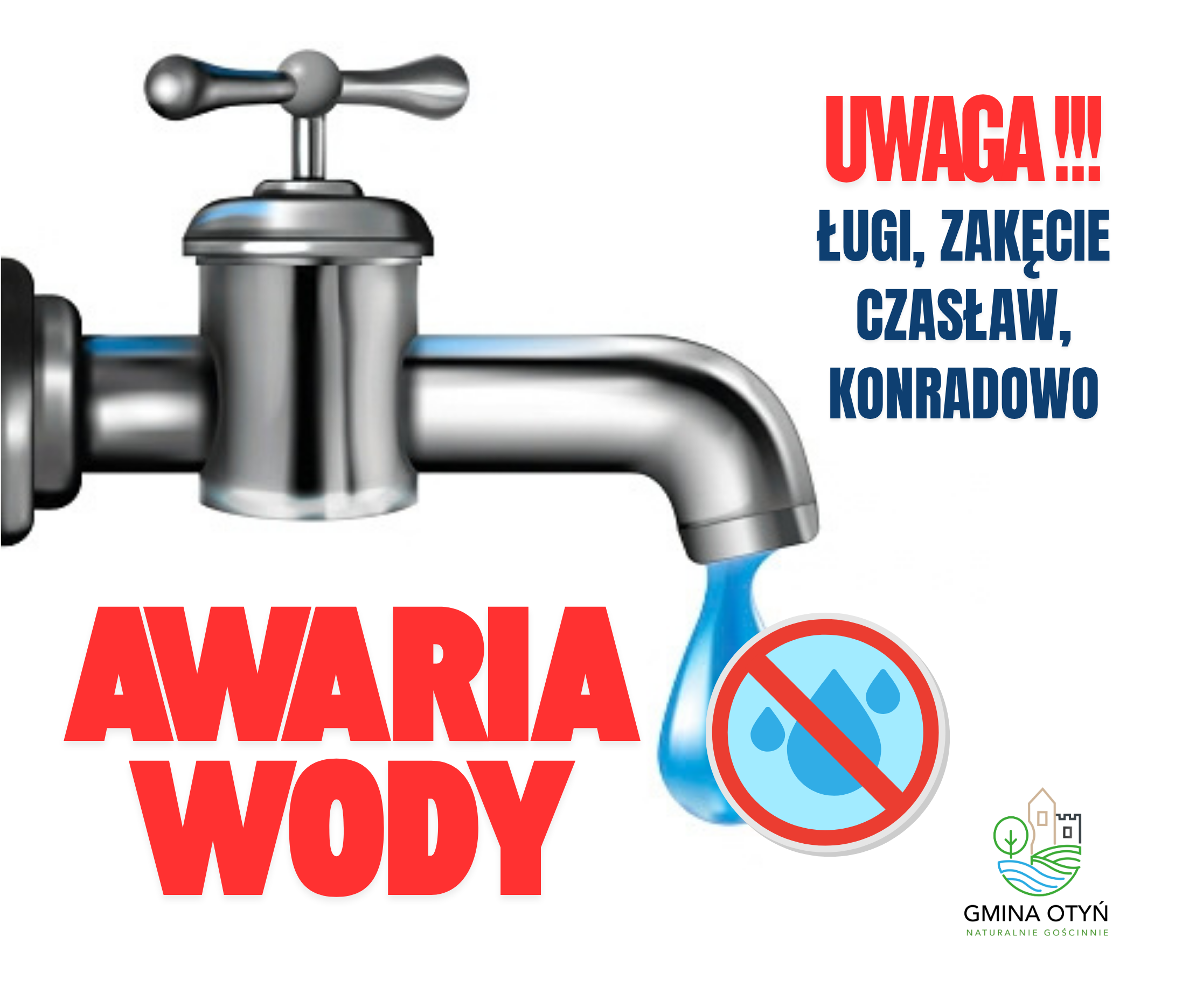 Ilustracja do informacji: Awaria wody
